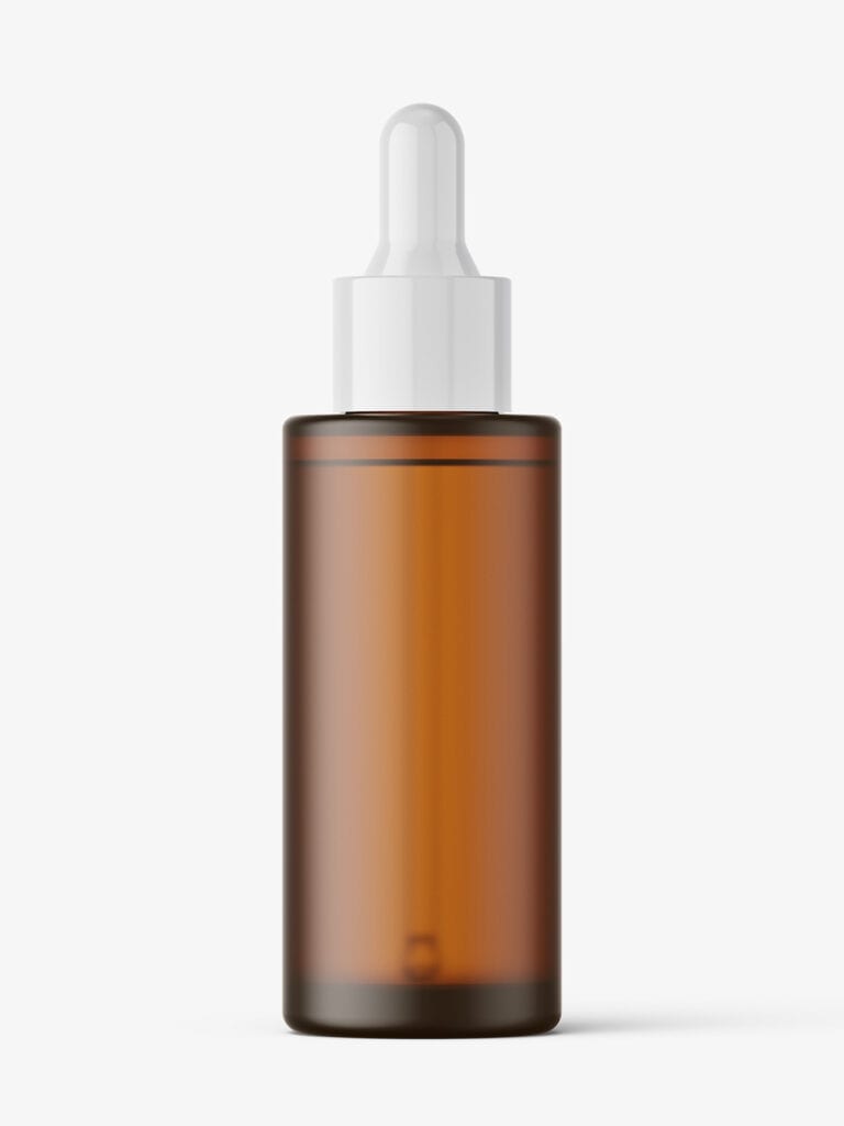 Amber Frosted Dropper Bottle Mockup Smarty Mockups