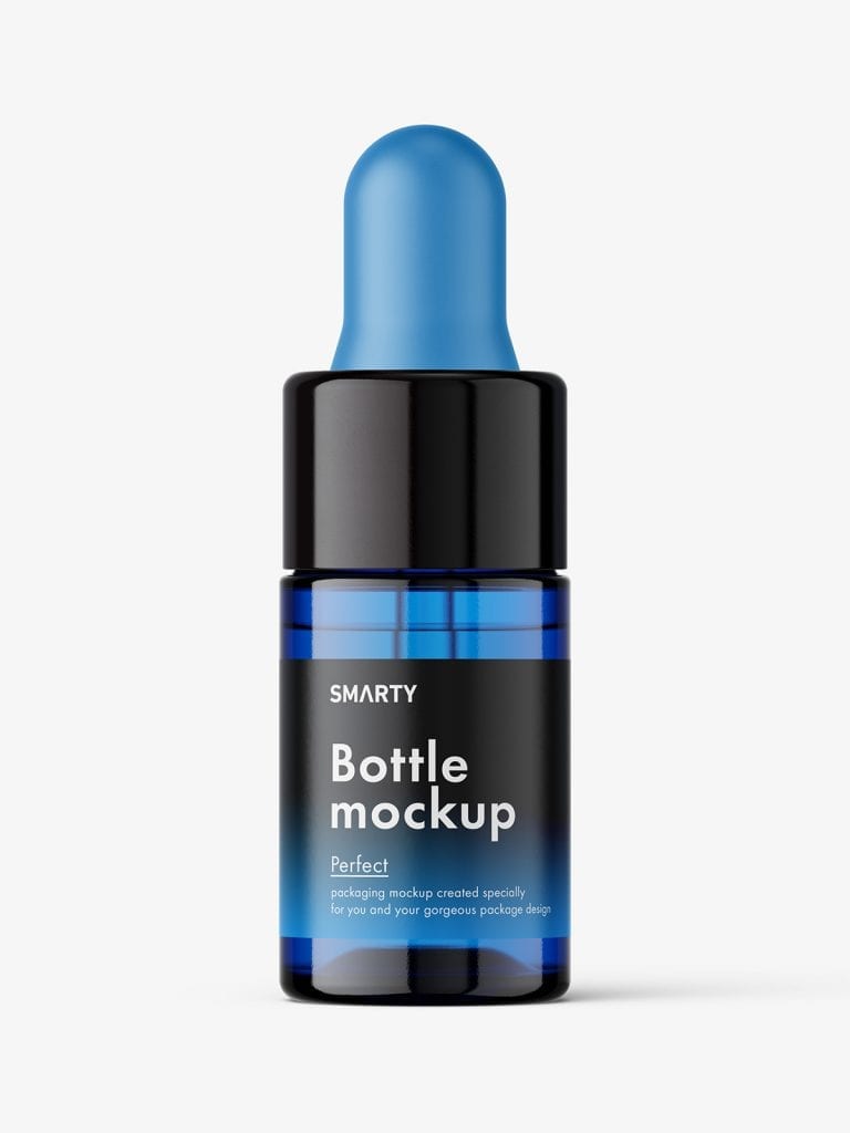 Dropper Bottle Mockup Blue Smarty Mockups