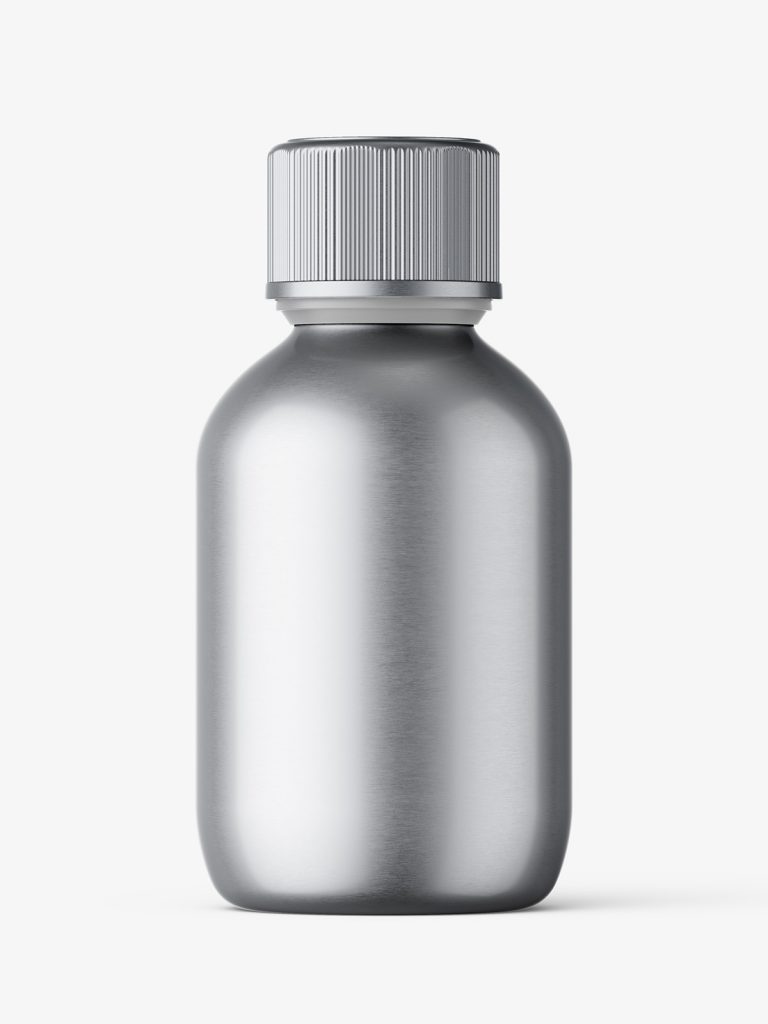 Syrup Bottle Mockup Metallic Smarty Mockups