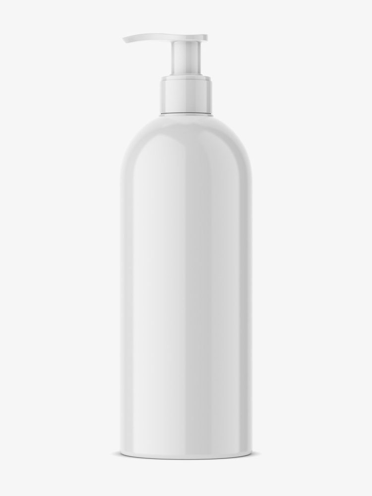 bottle with pump mockup