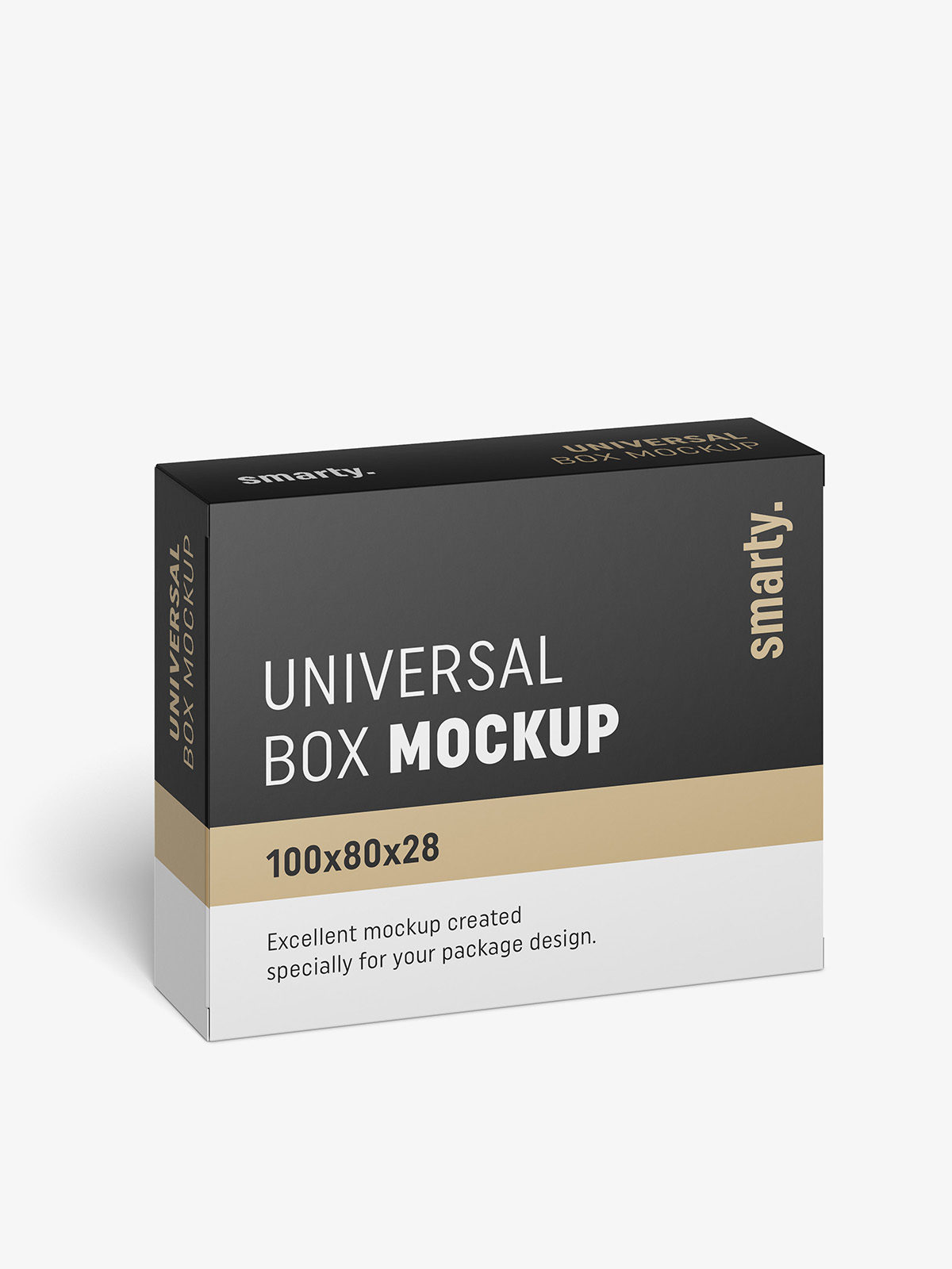 Download Box mockup / 100x80x28 - Smarty Mockups