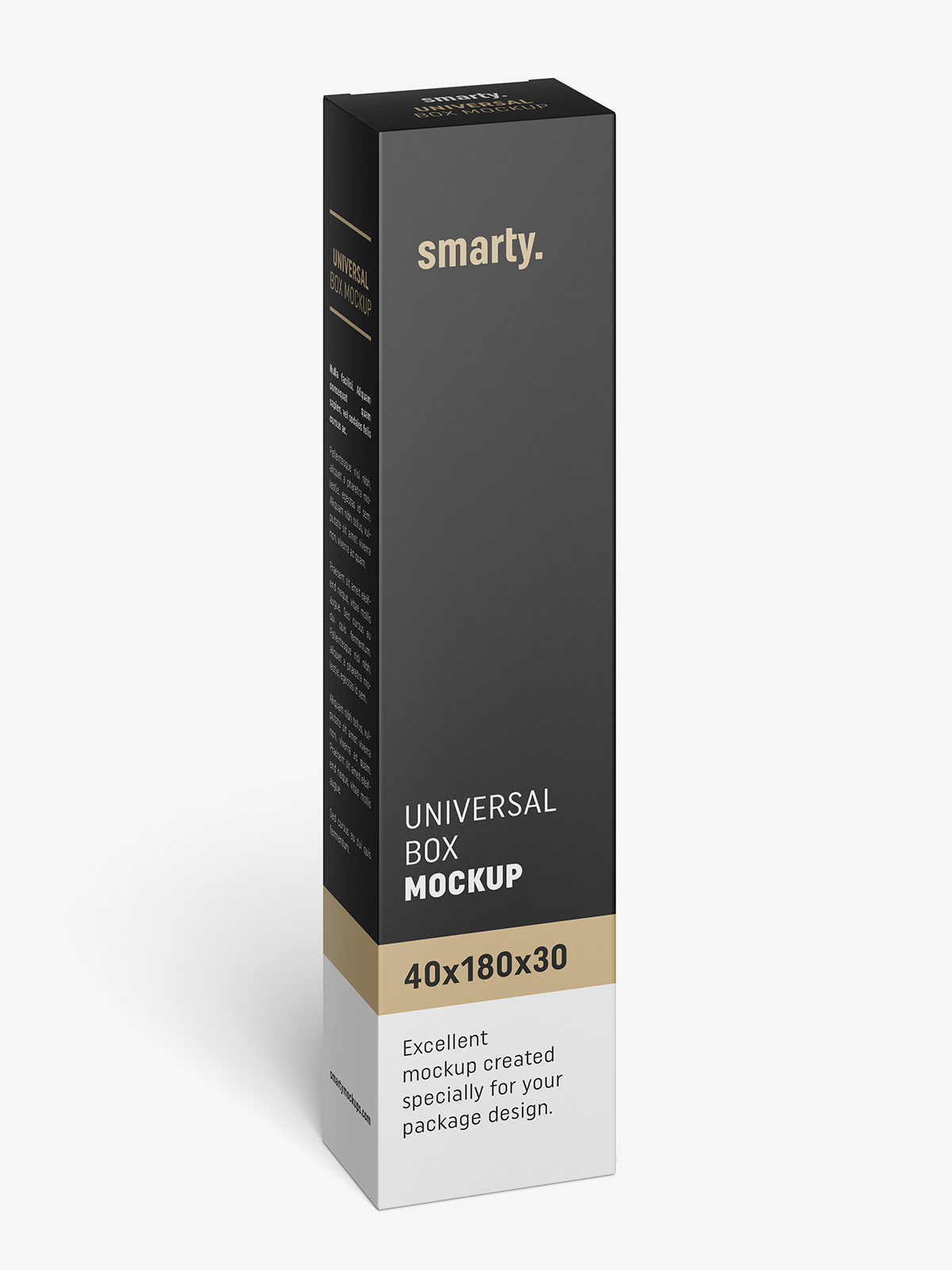 Download Box mockup / 40x180x30 / Vertical - Smarty Mockups