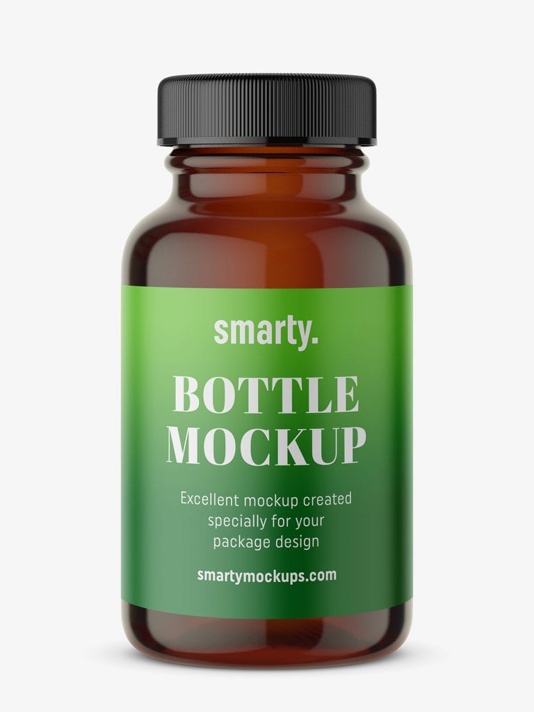 Download Amber pill jar - Smarty Mockups