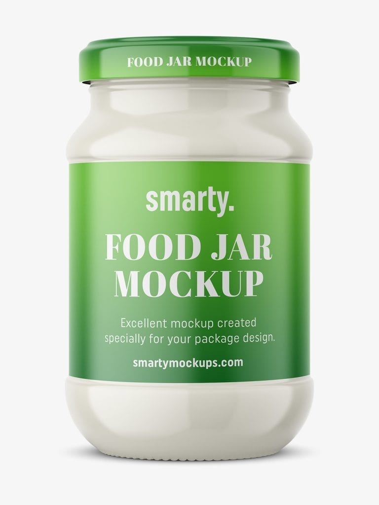 Mayonnaise jar mockup - Smarty Mockups