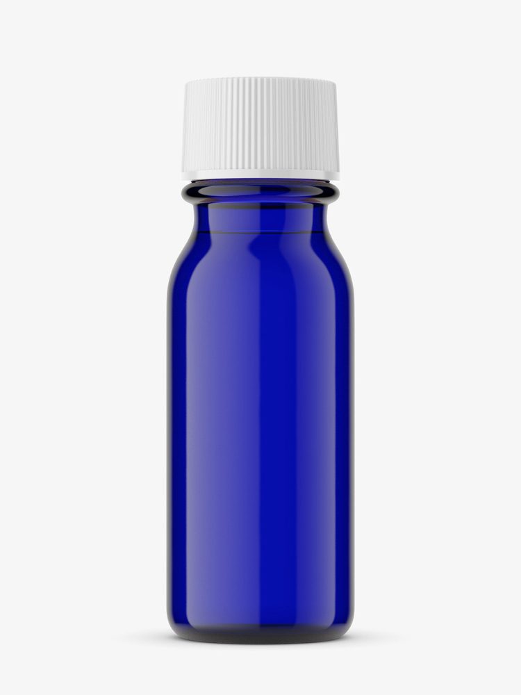 Pharmacy bottle phial mockup / Cobalt / 15 ml