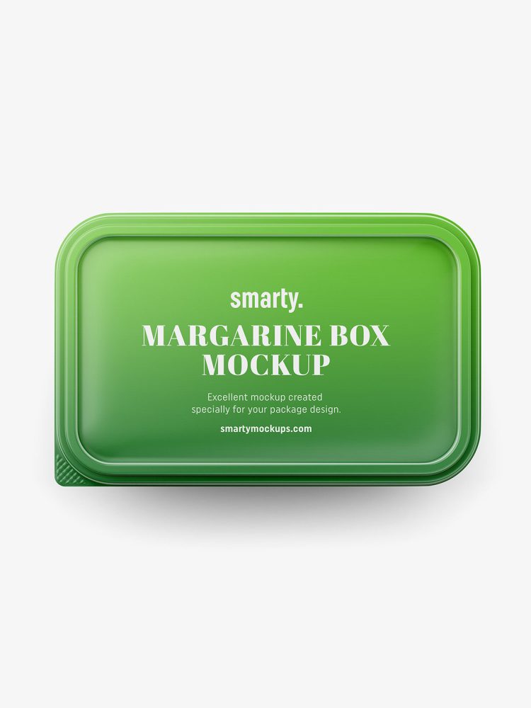 Margarine box mockup