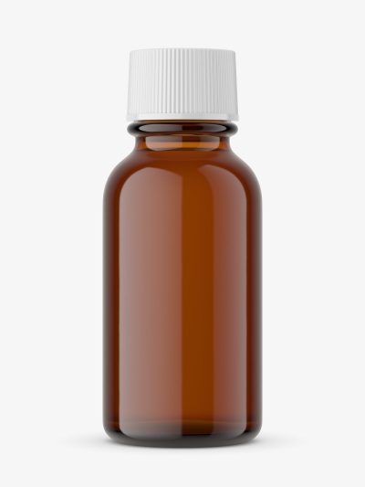 Amber pharmacy bottle mockup