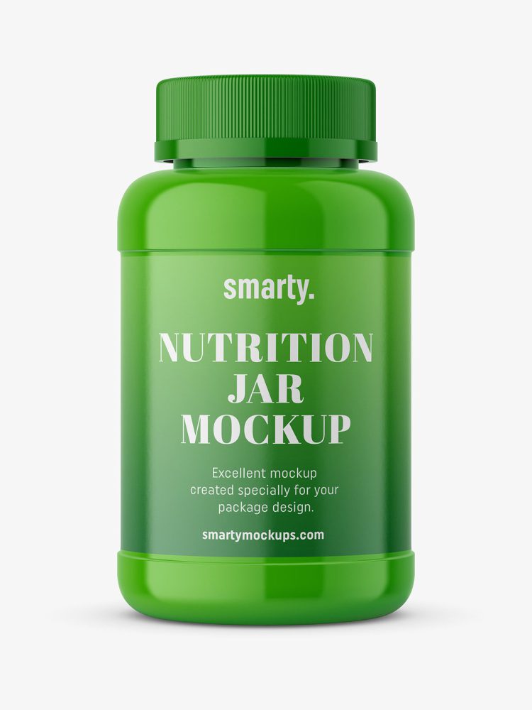 Nutrition bottle mockup - glossy