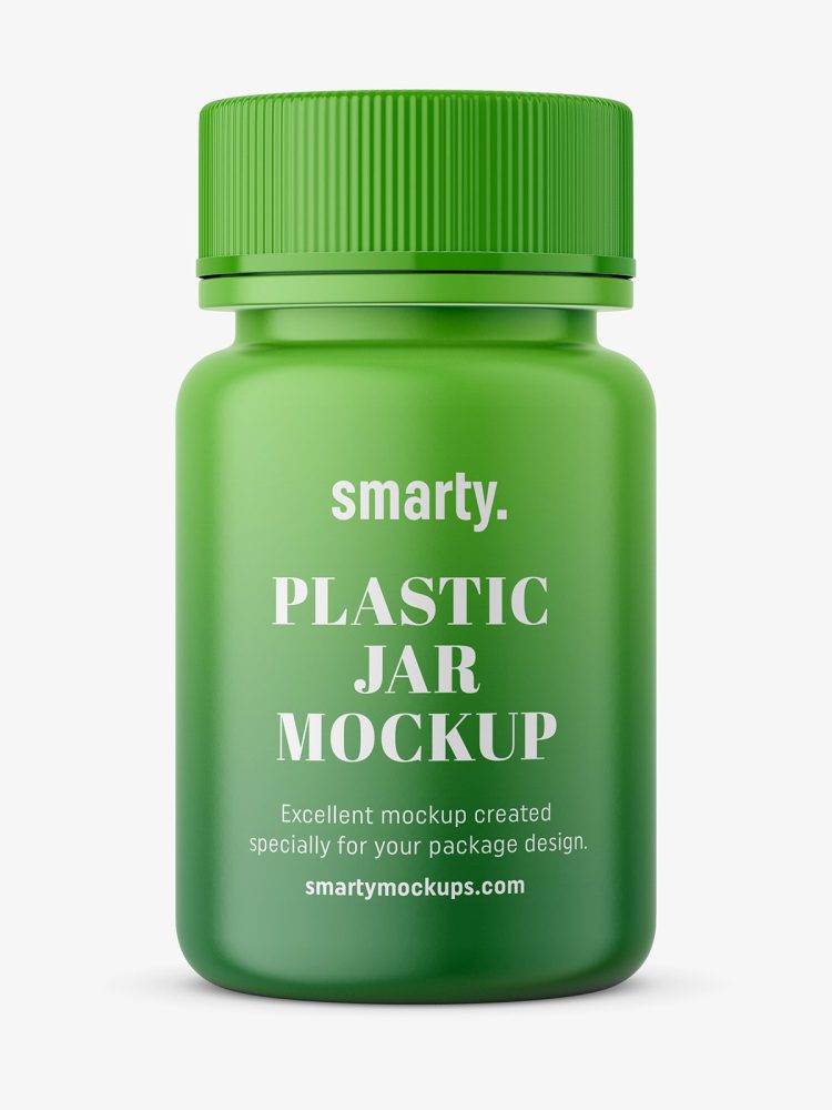 Plastic matte bottle mockup