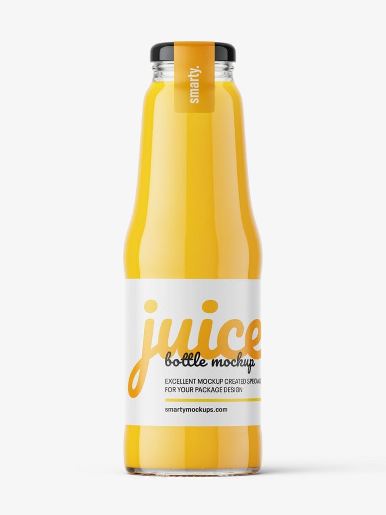 Download Glass juice bottle mockup - Smarty Mockups