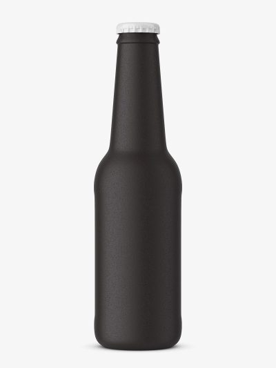 Beer bottle mockup / black ceramic