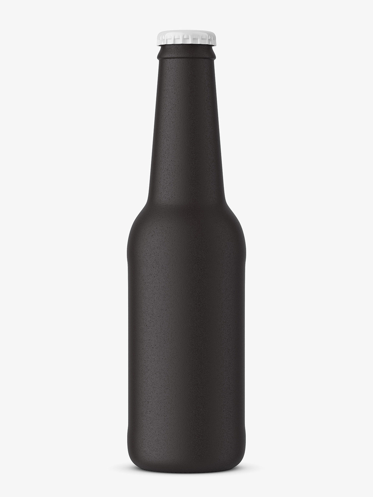 Download Beer bottle mockup / black ceramic - Smarty Mockups