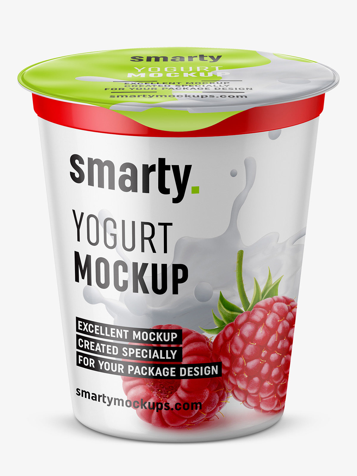 Download Yogurt mockup / top view - Smarty Mockups