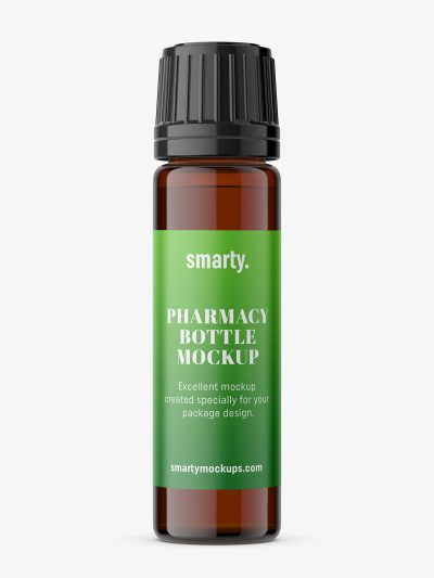 Download Amber bottle mockup / 10ml - Smarty Mockups