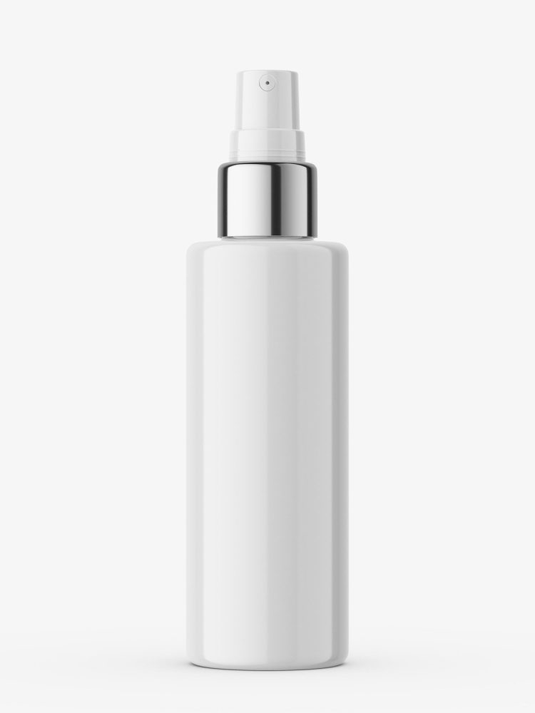 Atomizer bottle with silver top / plastic
