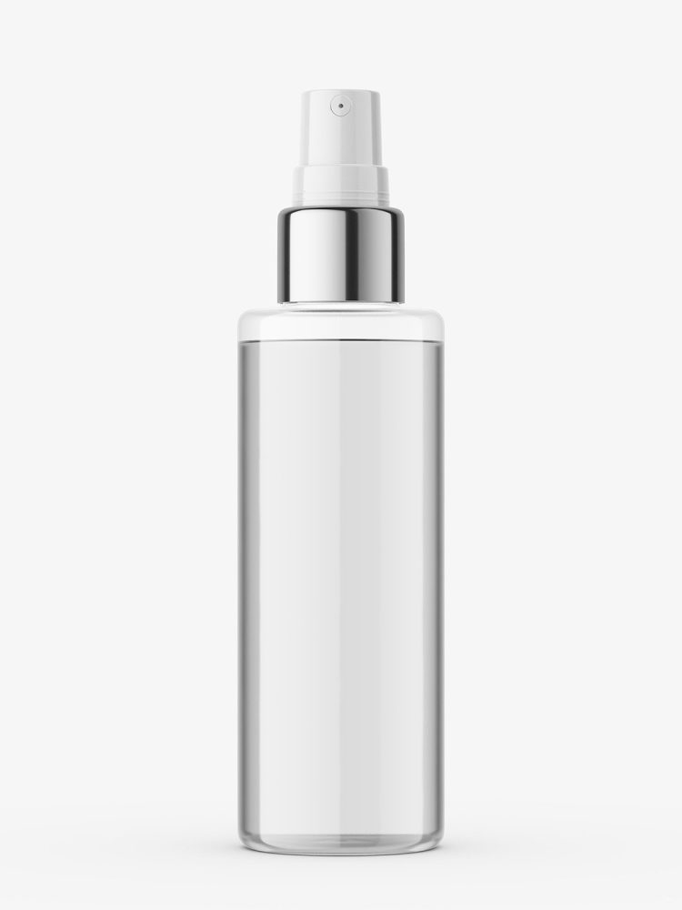 Atomizer bottle with silver top