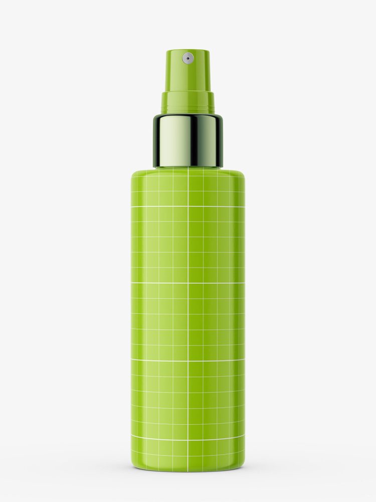 Atomizer bottle with silver top / plastic
