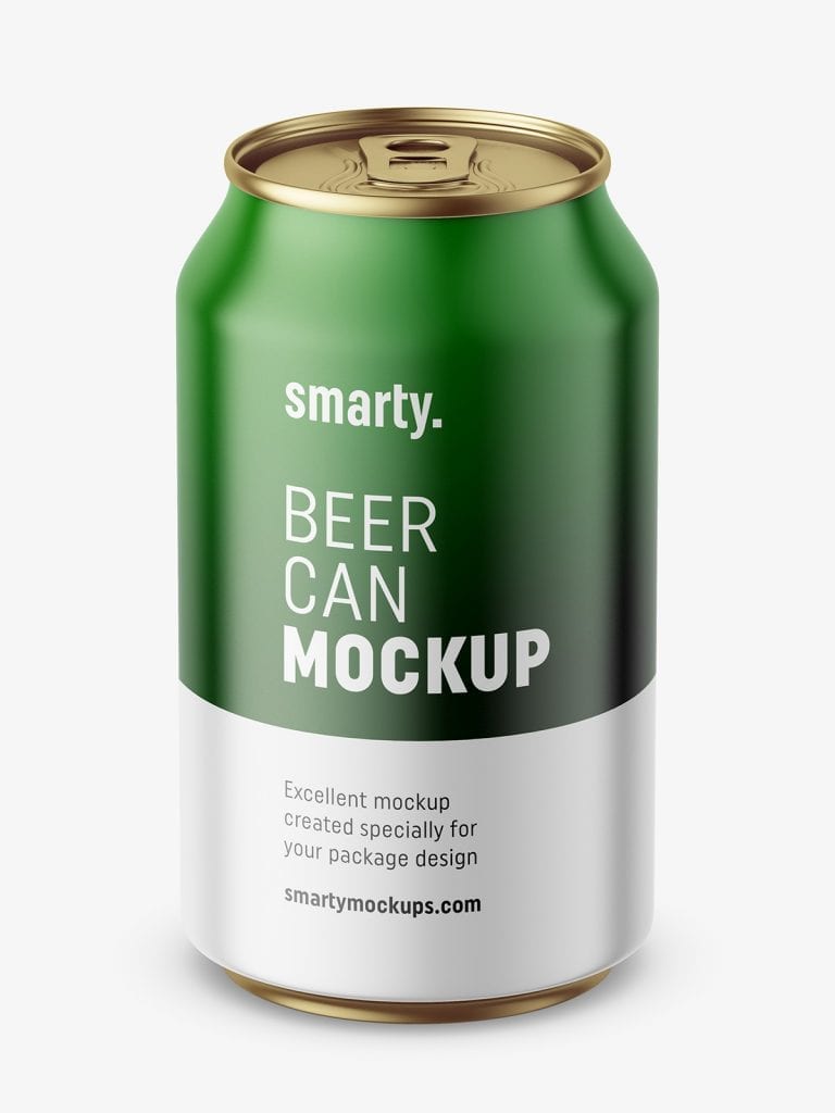 Beer can mockup / 330 ml - Smarty Mockups