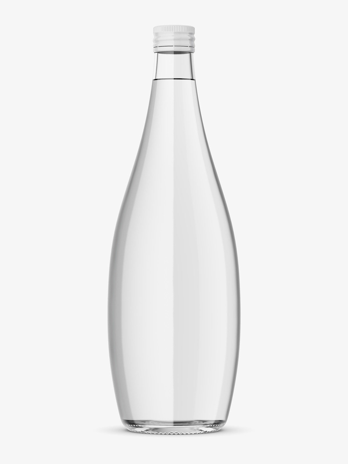 Download Glass bottle with mineral water mockup - Smarty Mockups