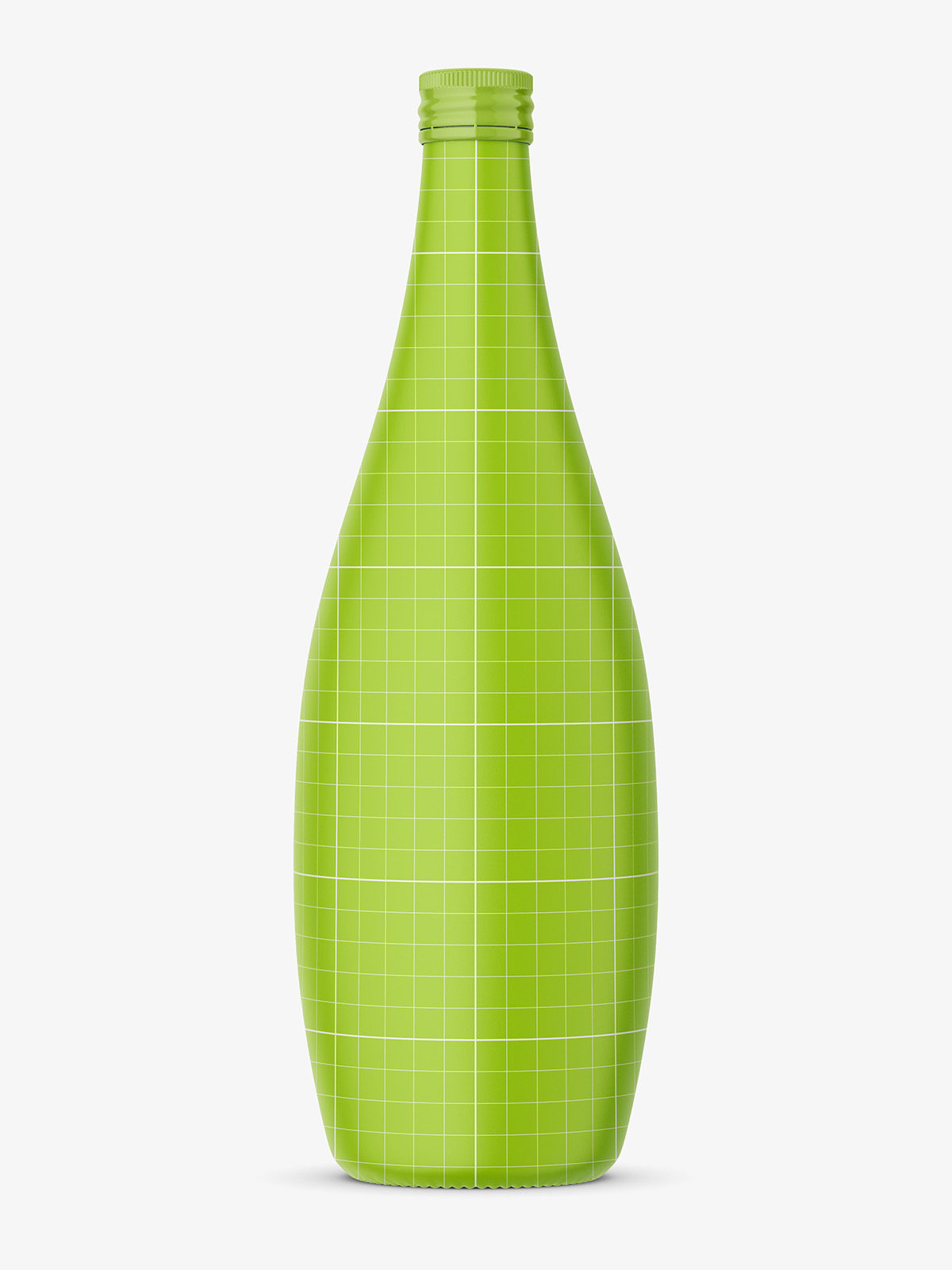 Glass bottle with mineral water mockup