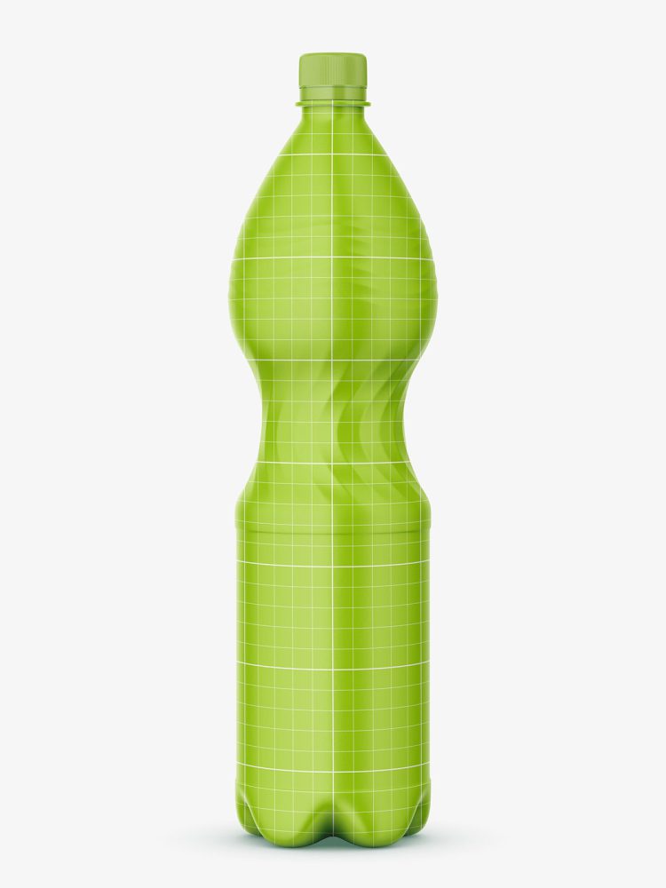 Mineral water bottle mockup / green