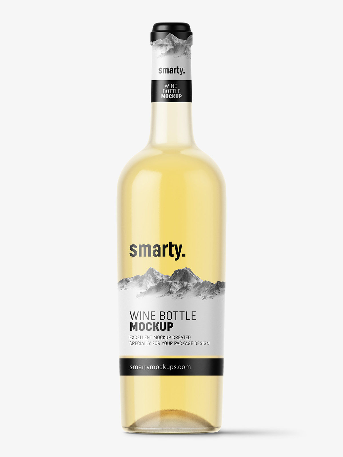 Download White wine mockup - Smarty Mockups