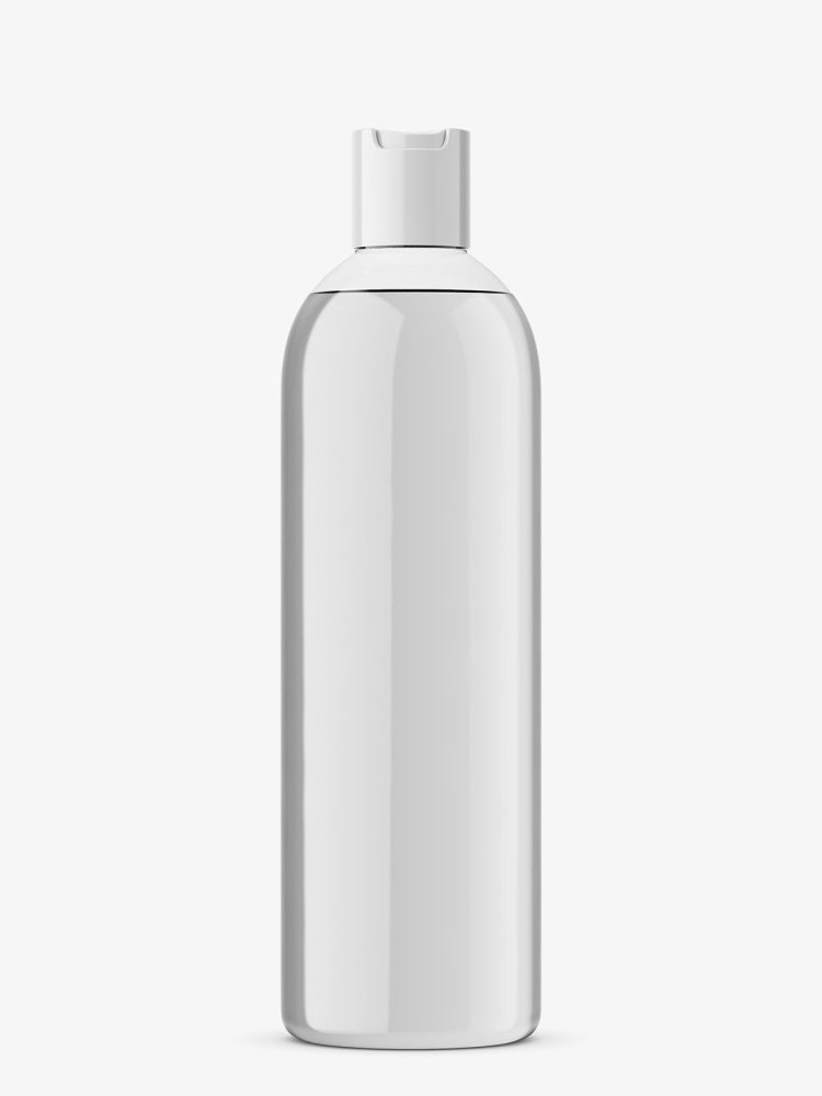 Bottle with disc top mockup / transparent