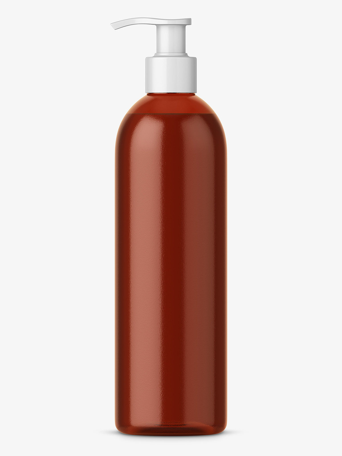 Download Bottle with pump mockup / amber - Smarty Mockups