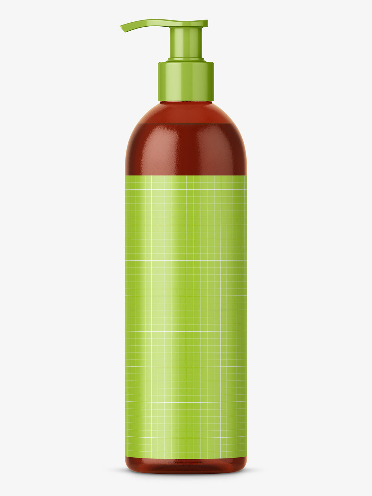 Download Bottle with pump mockup / amber - Smarty Mockups