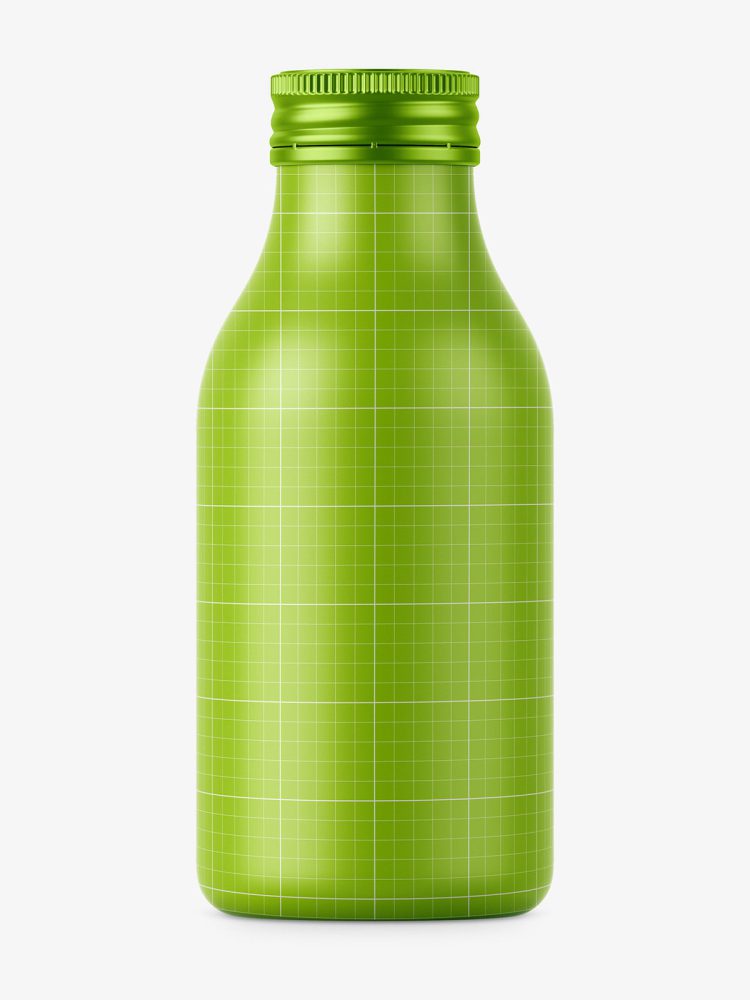 Drink bottle mockup with silver cap