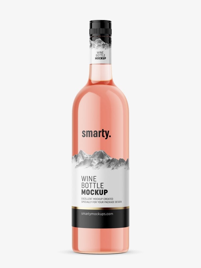 Download Rose wine mockup - Smarty Mockups