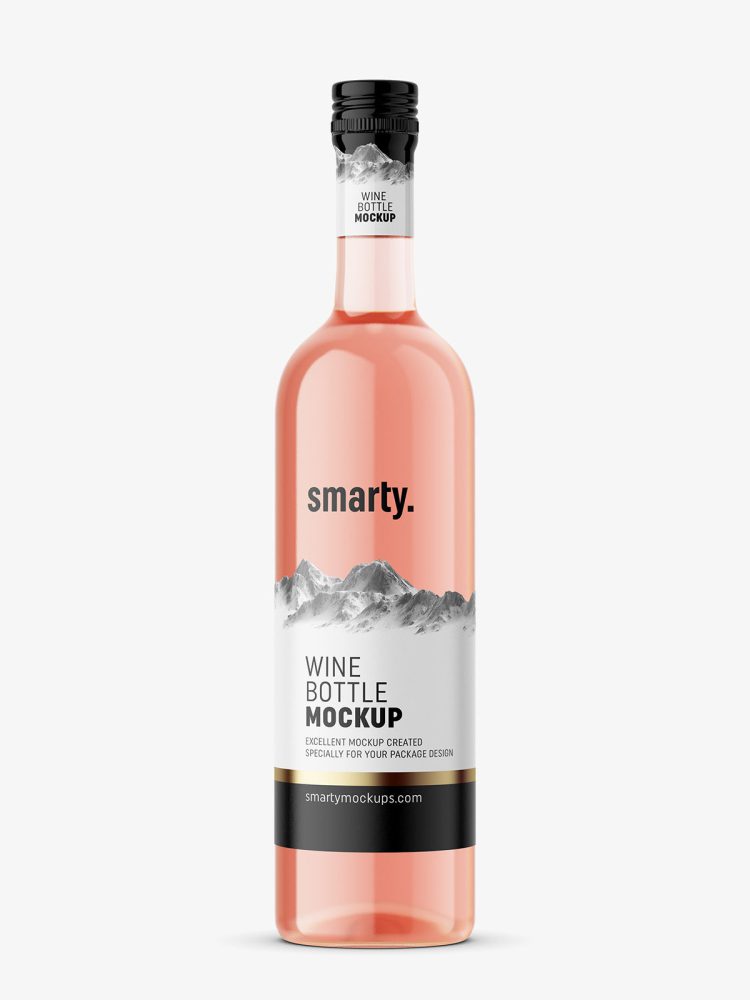 Rose wine mockup - Smarty Mockups