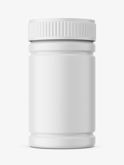 Plastic pharmacy jar mockup