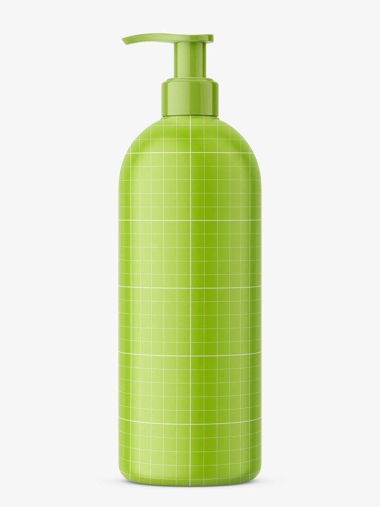 Shampoo matt bottle with pump
