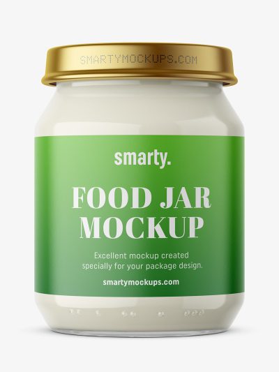 Mayonnaise jar mockup - Smarty Mockups