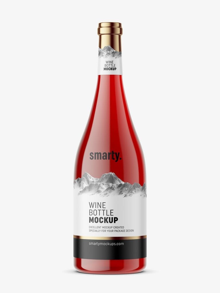 Download Red wine bottle mockup - Smarty Mockups