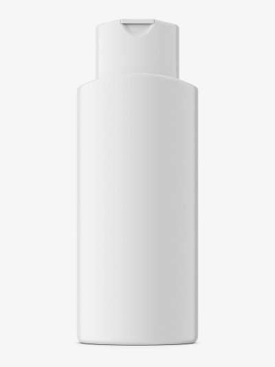 Shampoo bottle with snap-on cap