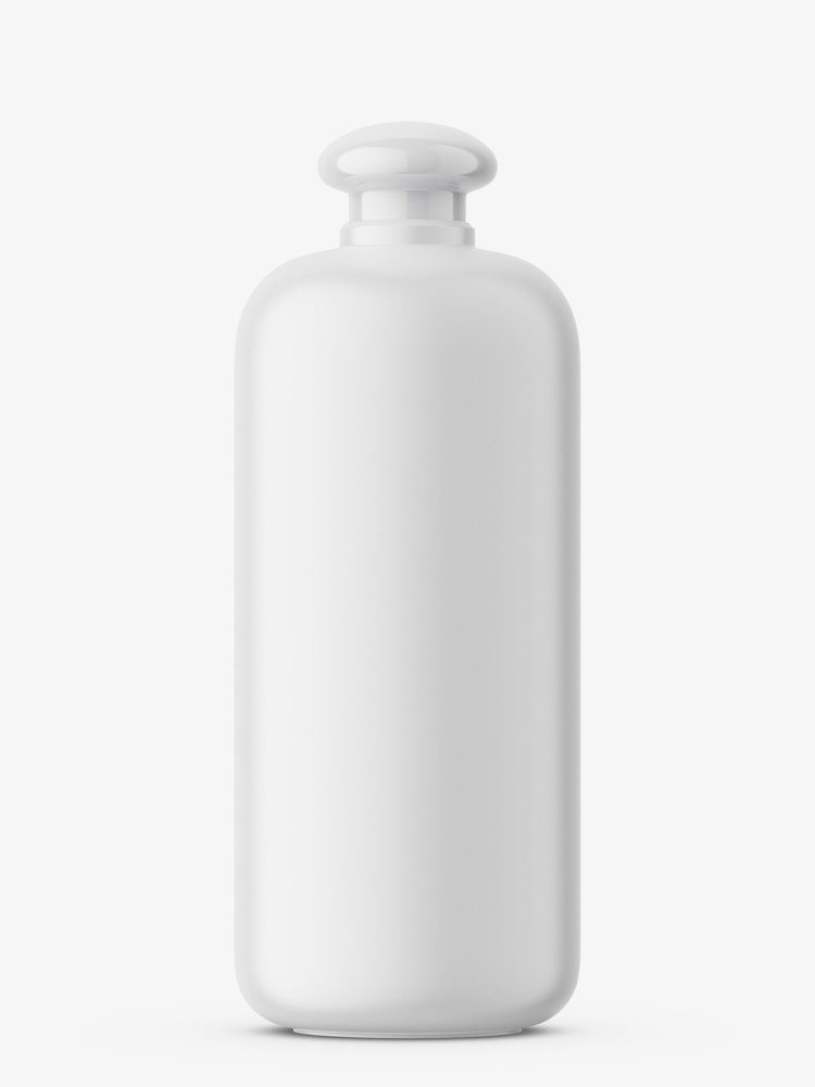 Shampoo bottle with oval closure