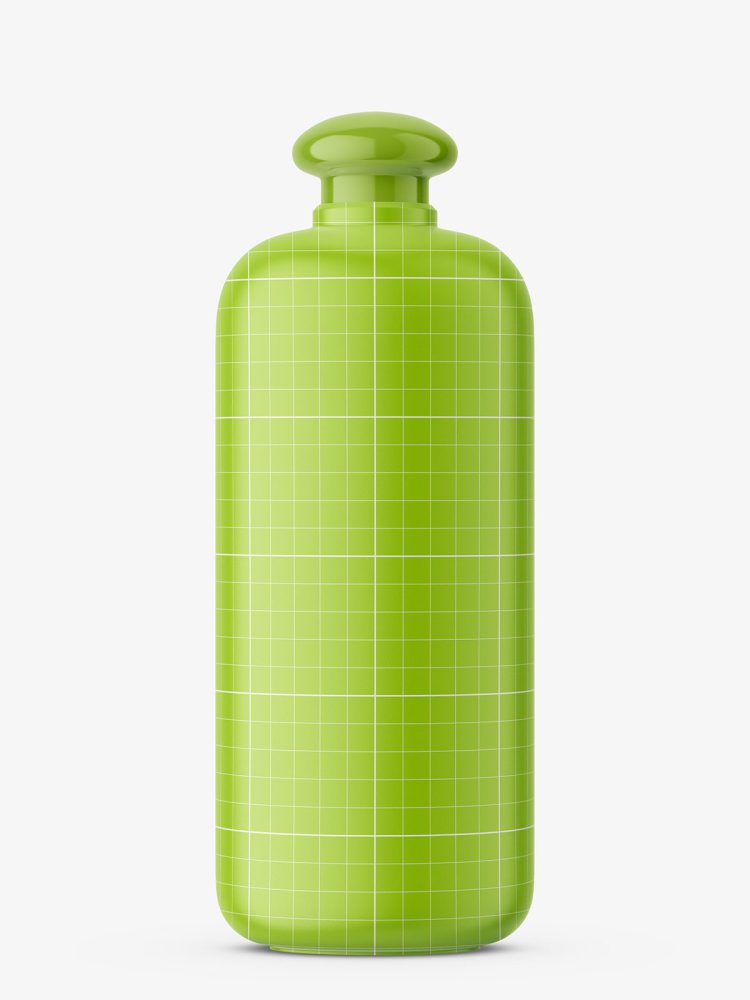 Shampoo bottle with oval closure