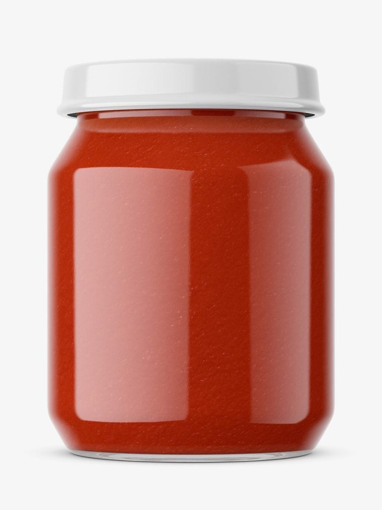 Free tomato puree jar mockup - Smarty Mockups