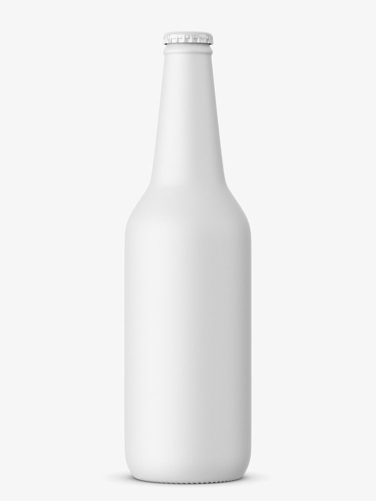 Beer bottle mockup / matt