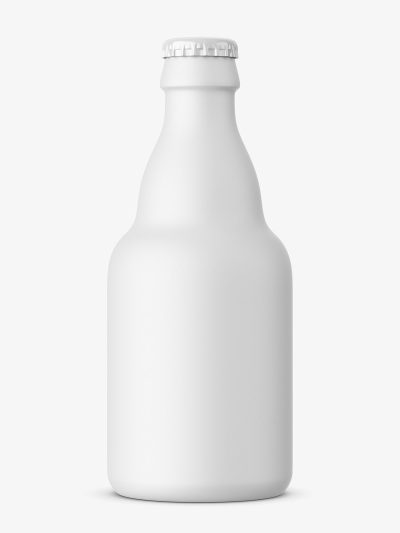 Small beer bottle mockup / matt