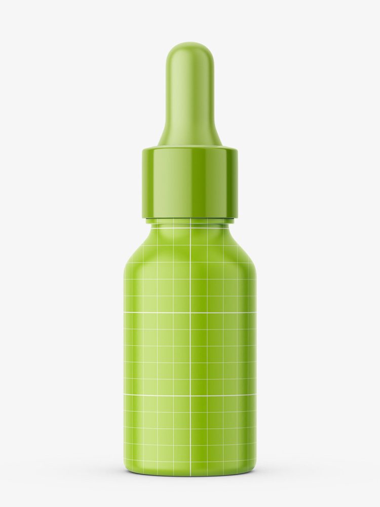Glass bottle with dropper