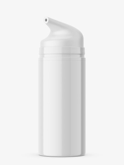 Airless glossy bottle mockup