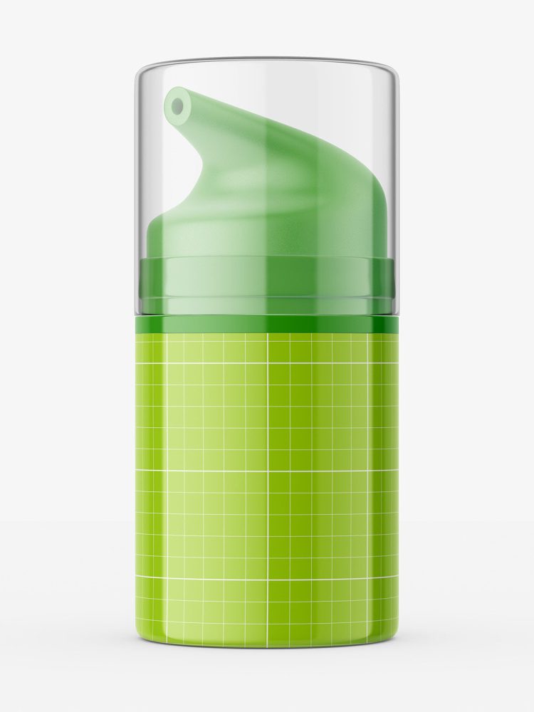 Cosmetic bottle with airless pump mockup