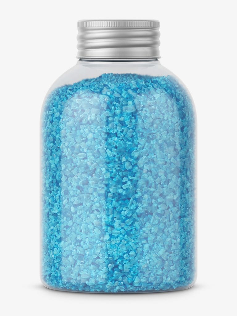 Bath salt mockup / blue - Smarty Mockups