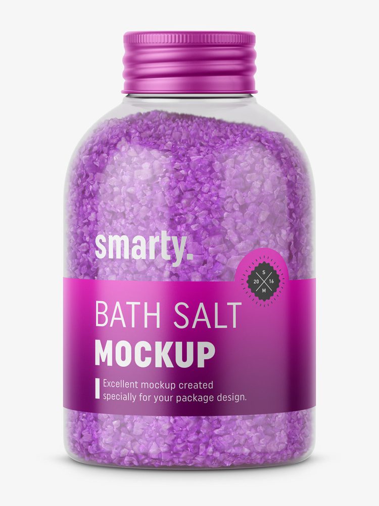 Bath salt mockup / violet