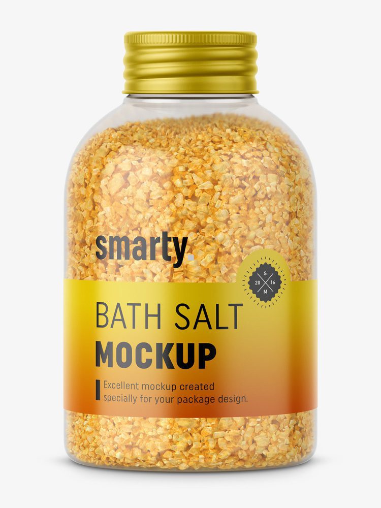 Bath salt mockup / yellow