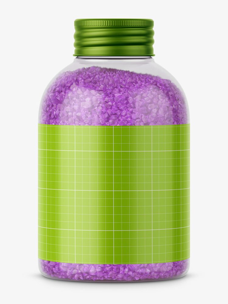 Bath salt mockup / violet