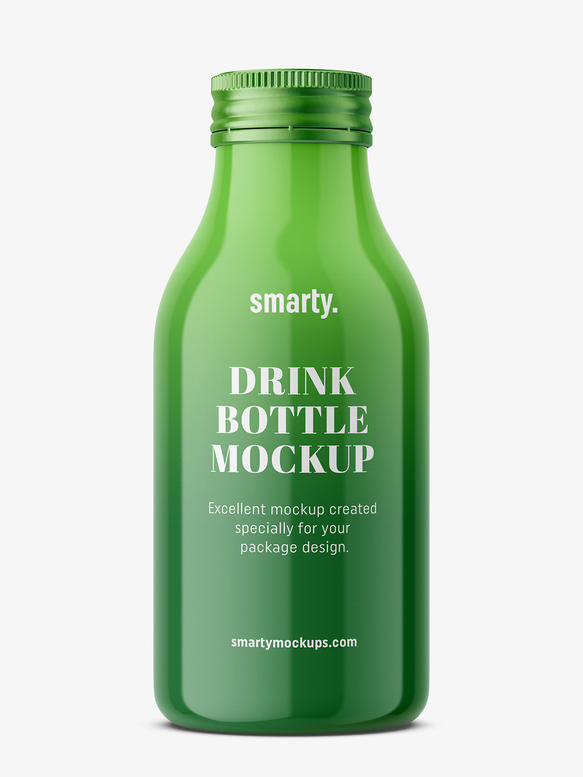 Download Glossy Bottle With Silver Cap Mockup Smarty Mockups